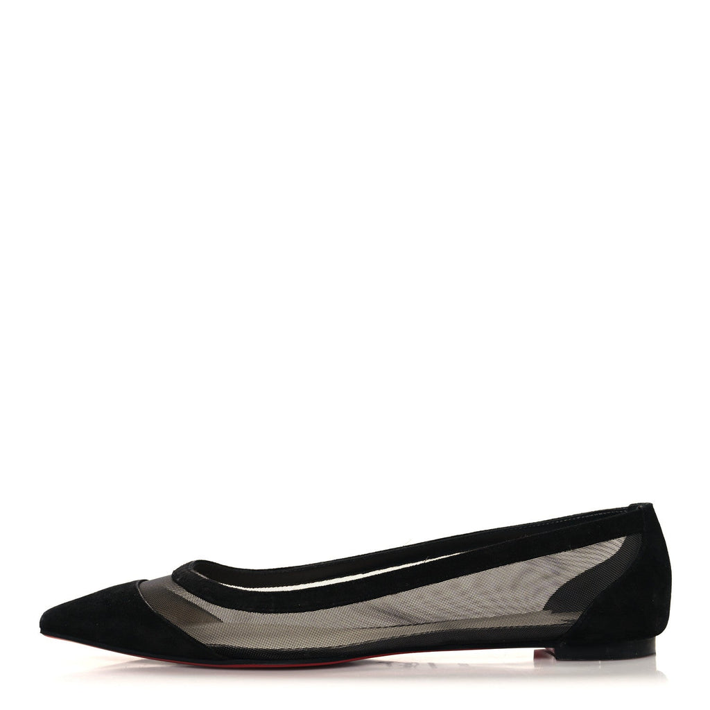 Christian Louboutin Veau Velours Rete Galativi Women's Flats Black