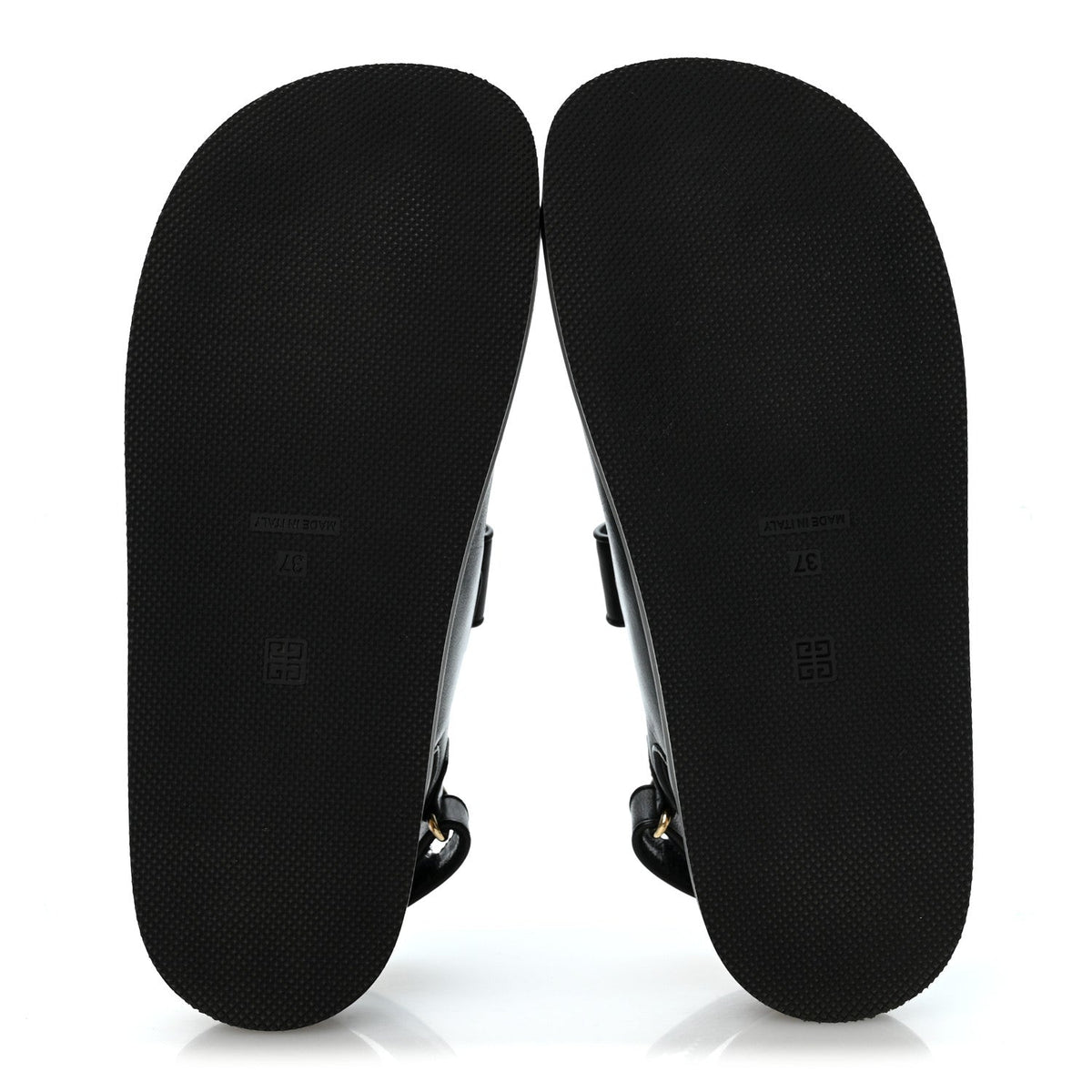 Givenchy Calfskin Women's 4G Strap Flat Sandals 37 Black