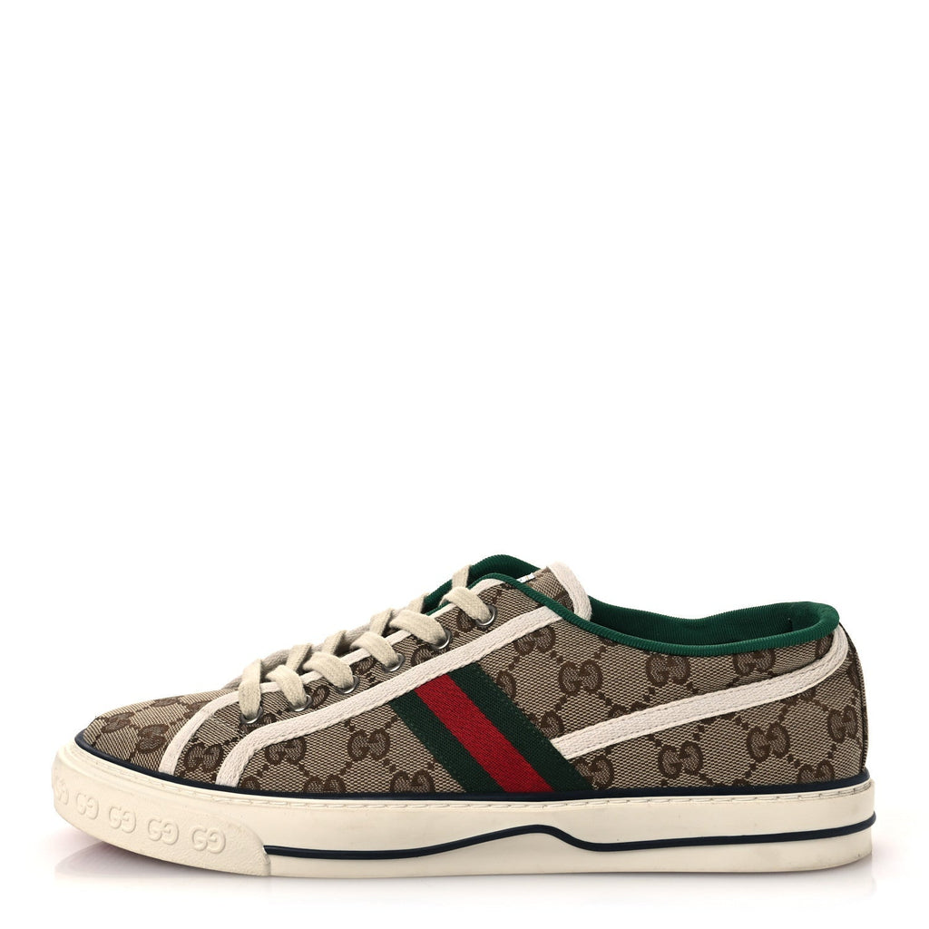 Gucci GG Monogram Canvas Men's Tennis 1977 Sneakers 9 Beige Ebony