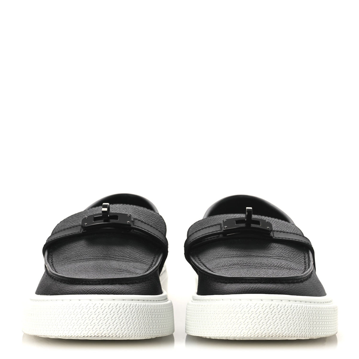 Hermes Calfskin Women's Game Slip On Sneakers 39.5 Black