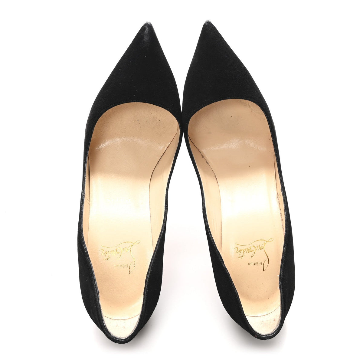 Christian Louboutin Suede Women's Pigalle Follies 120 Pumps 38 Black