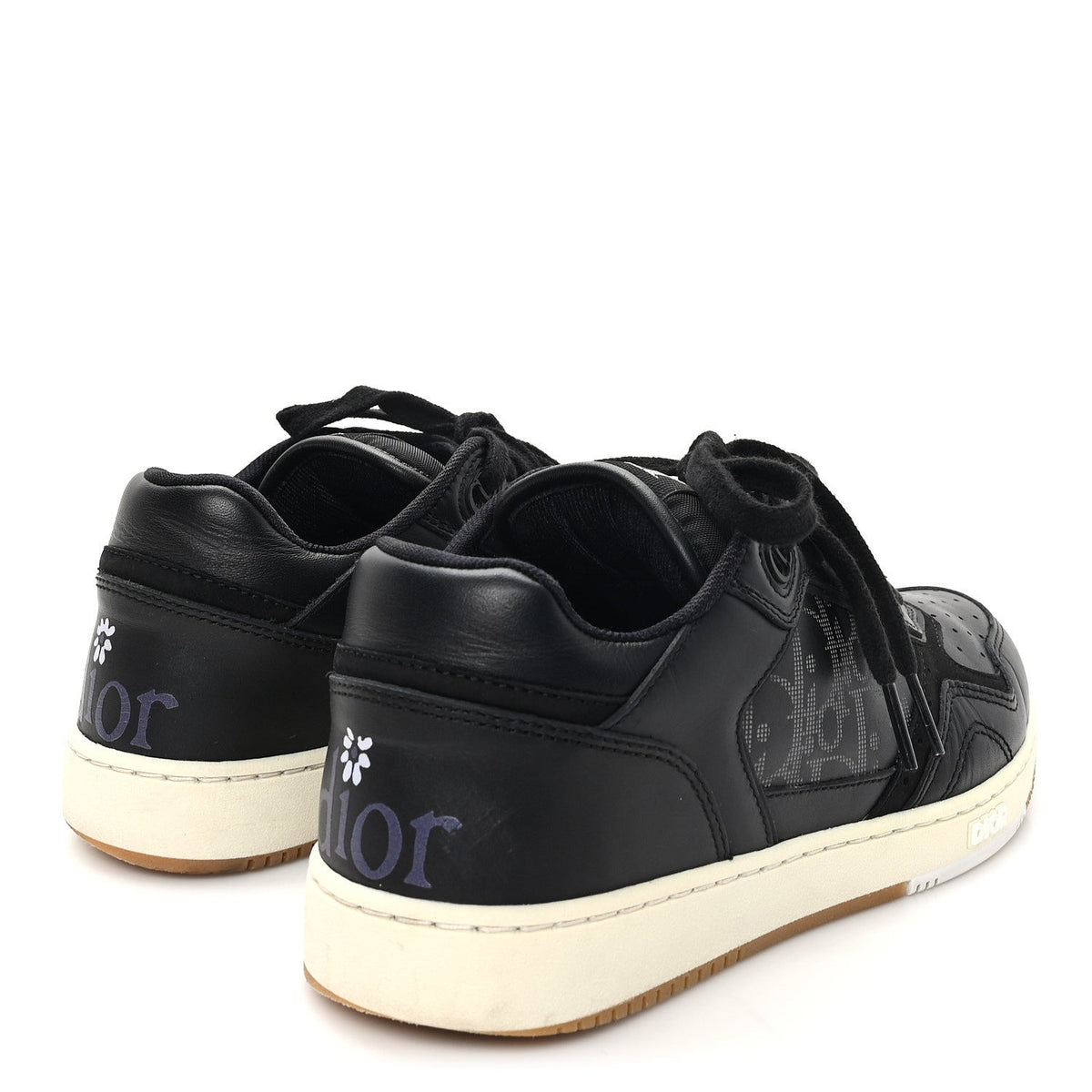 Christian Dior Smooth Calfskin Men's B27 Low Top Sneakers 39 Black Grey