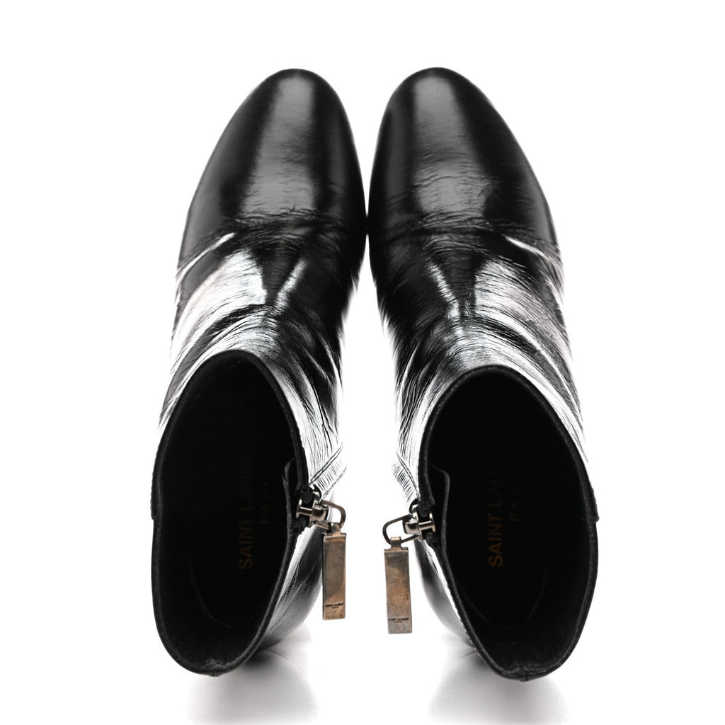 Saint Laurent Calfskin Women's Loulou 70 Uniform Ankle Boots 36 Black