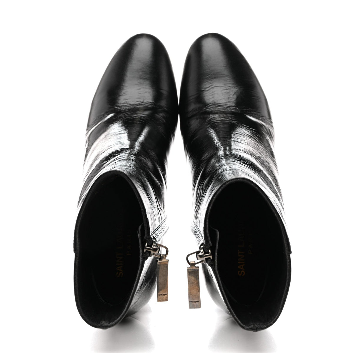 Saint Laurent Calfskin Women's Loulou 70 Uniform Ankle Boots 36 Black