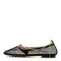 Bottega Venetamesh Nappa Chunky Chain Stretch Ballerina Flats Black