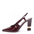 Chanel Patent Calfskin CC Cutout Women's Pumps 40 Dark Burgundy
