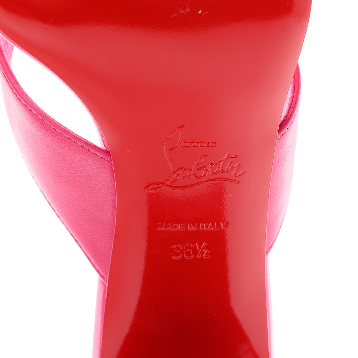 Christian Louboutin Nappa Women's Janetonga 55 Thong Sandals 36.5 Pinup