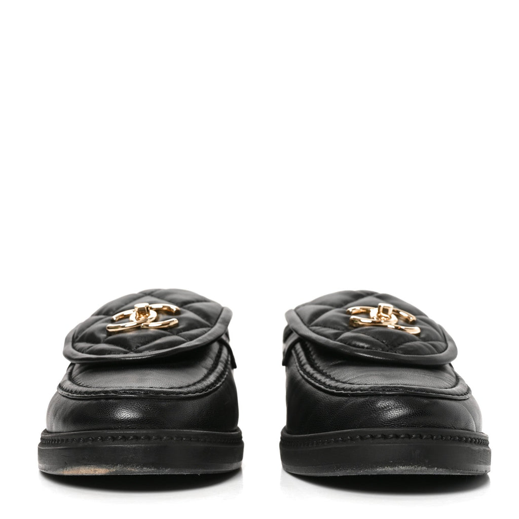 Chanel Lambskin Quilted CC Turnlock Women's Loafers