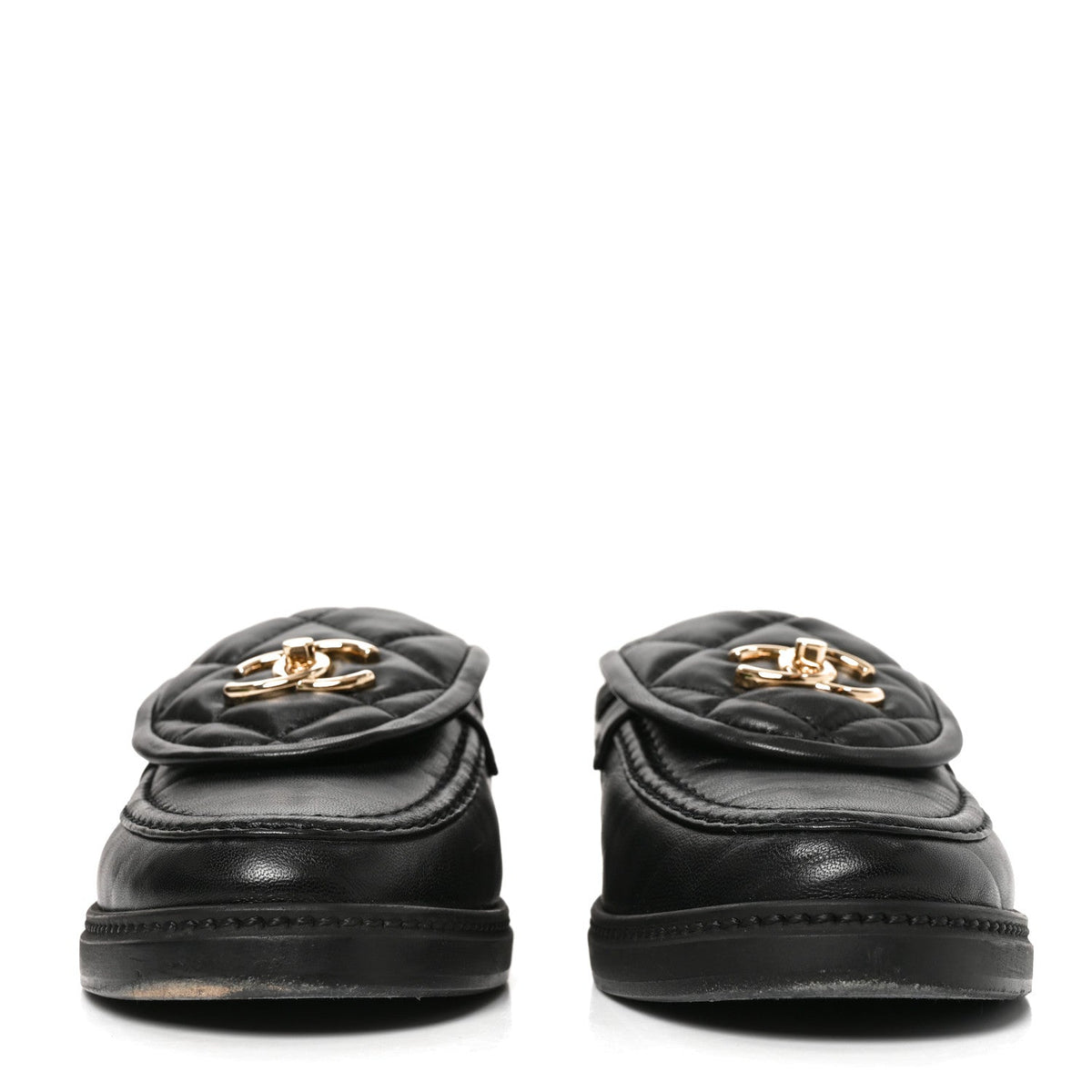 Chanel Lambskin Quilted CC Turnlock Women's Loafers
