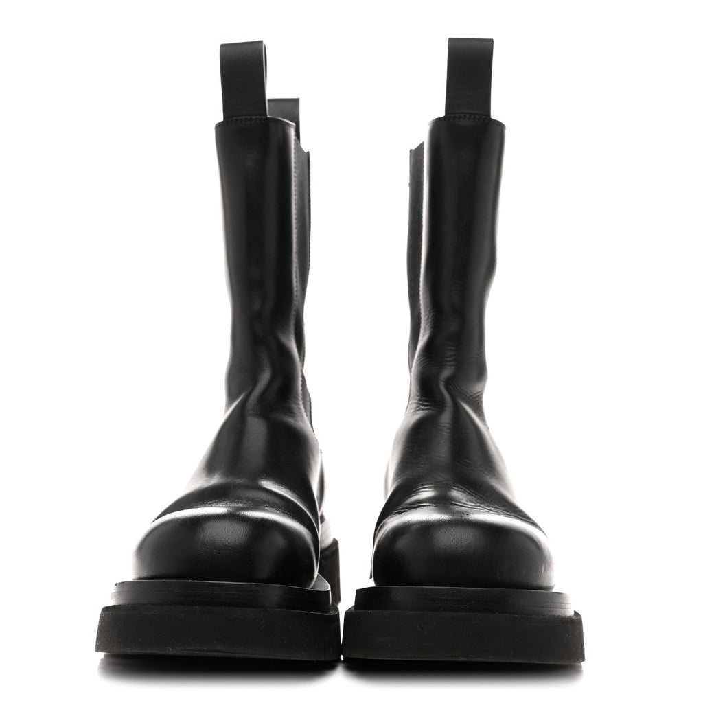 Bottega Veneta Calfskin Women's The Lug Chelsea 55mm Boots 36.5 Black