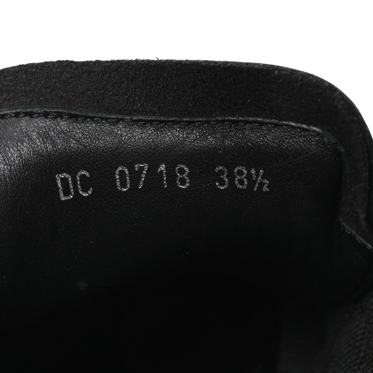 Christian Dior Velvet Calfskin Women's Diorun Sneakers 37.5 Black Off White
