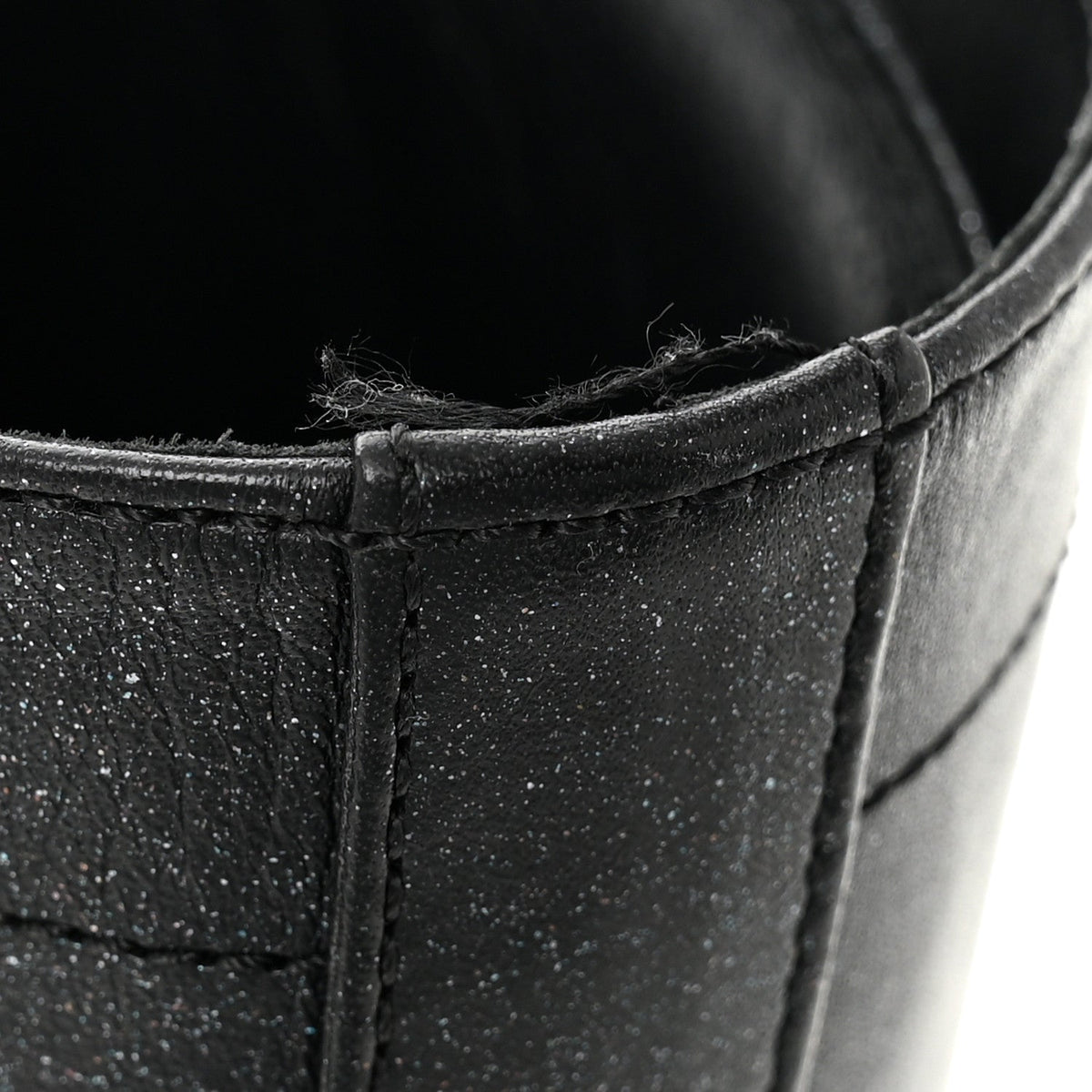 Chanel Iridescent Calfskin Women's CC Combat Boots 38 Black