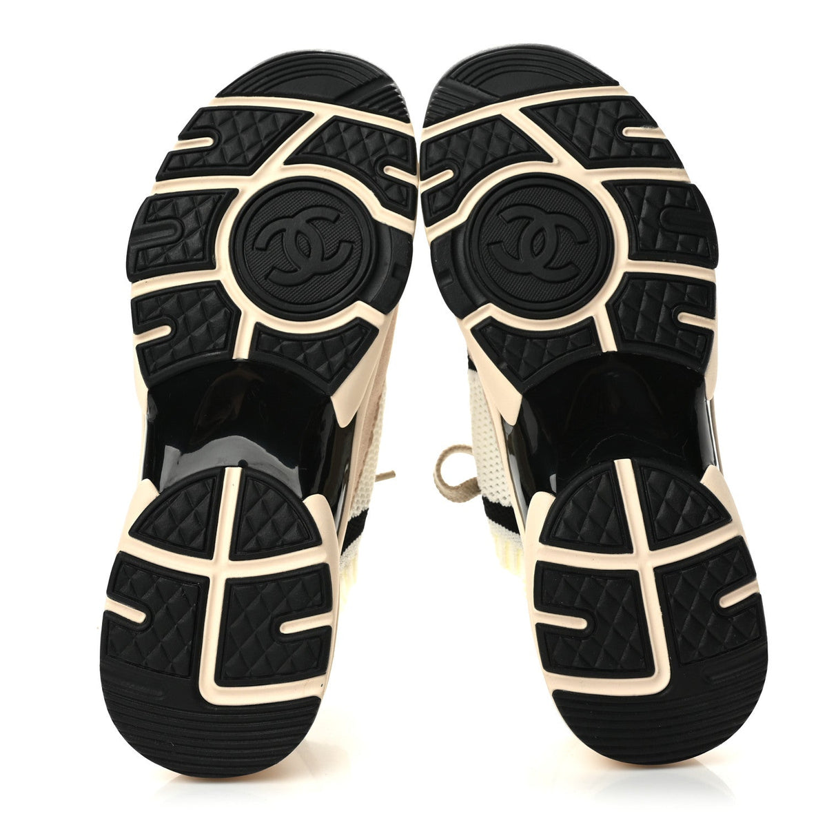 Chanel Mesh Suede Fabric CC Women's Sneakers Pink White Black