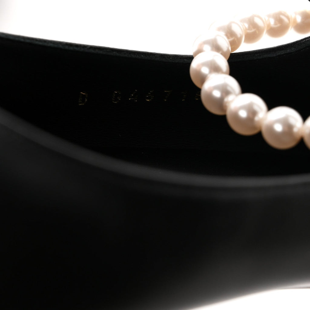 Chanel Pearl Cap Toe Chain Women's Ballerina Flats