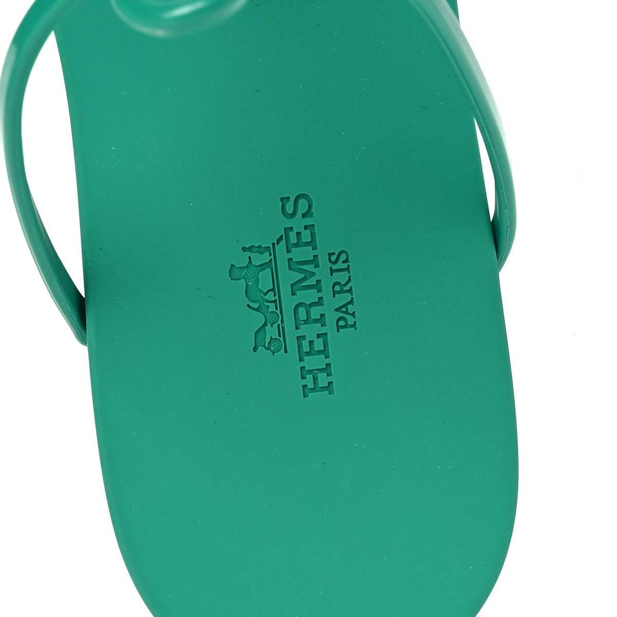 Hermes Rubber Women's Mykonos Sandals 37 Vert Tourmaline