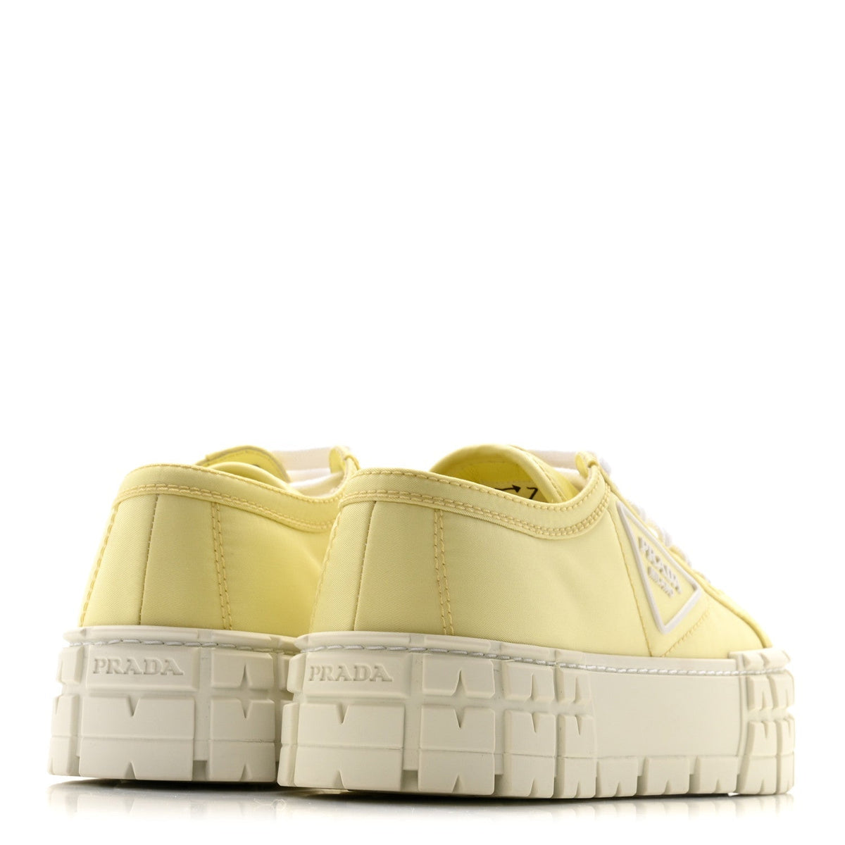 Prada Re-Nylon Women's Logo Double Wheel Sneakers 38 Narciso