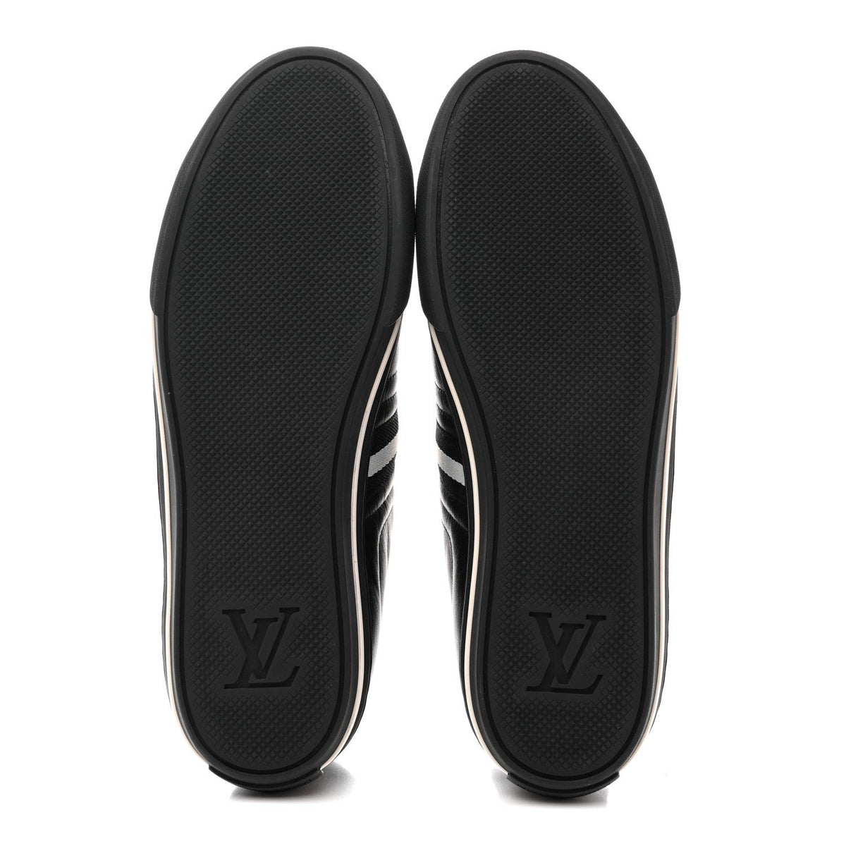 Louis Vuitton Calfskin Men's Cosmos Sneakers 8 Black