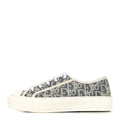 Christian Dior Oblique Raffia Effect Women's Walk'N'Dior Low Top Sneakers 37 Blue