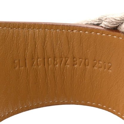 Hermes Calfskin Cork Women's Medusa 30 Sandals 37 Naturel