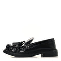 Miu Miu Spazzolato Calfskin Women's Tassel Loafers 36.5 Black