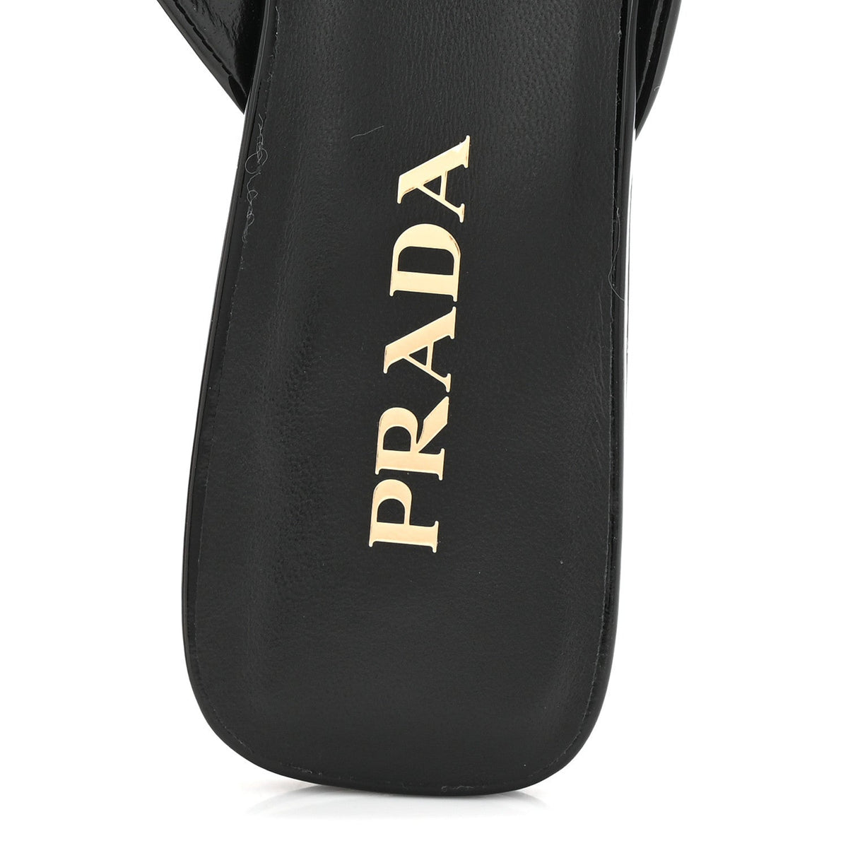 Prada Patent Calfskin Women's Modellerie Mules 38 Black