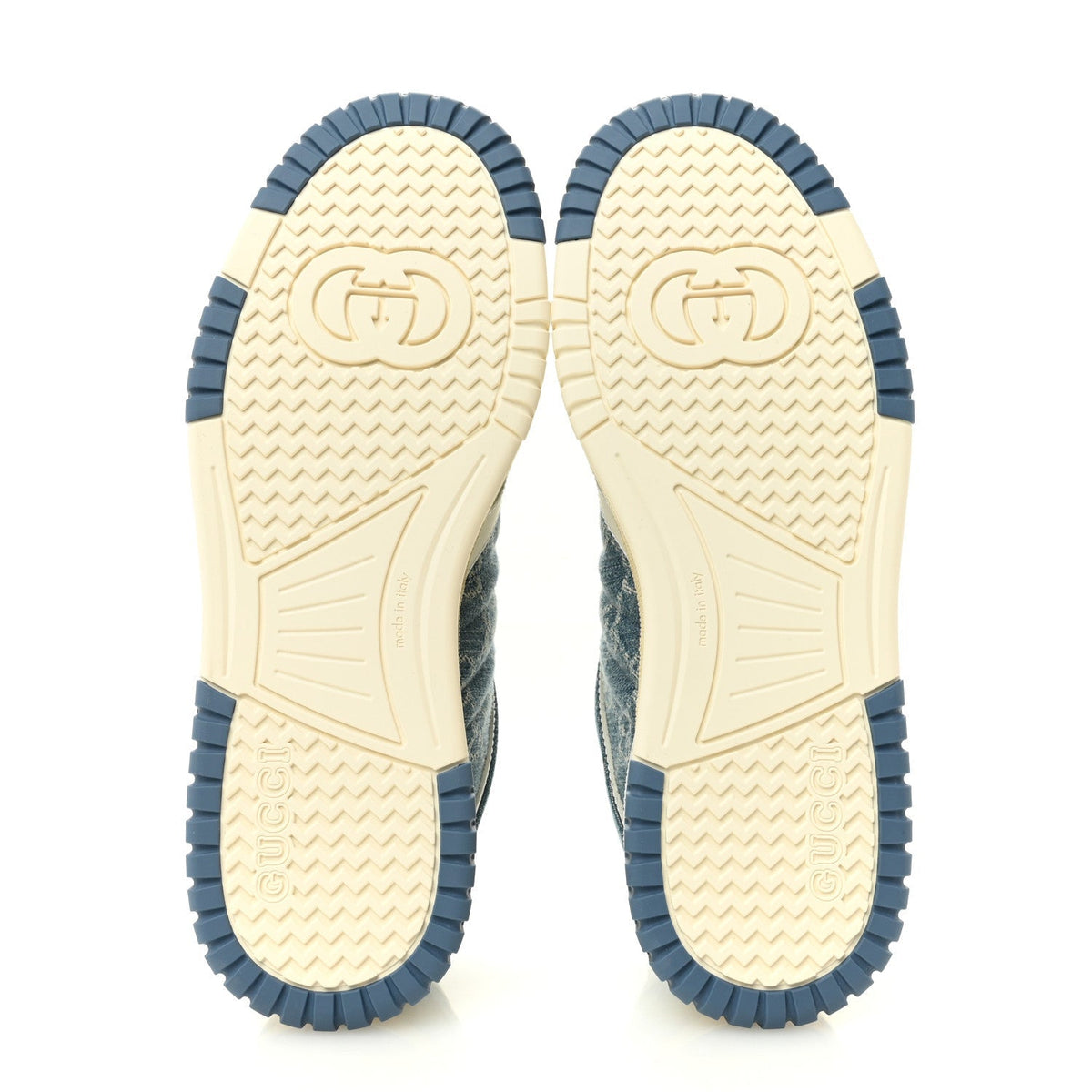 Gucci Denim Women's Re-Web Sneakers 40 Light Blue
