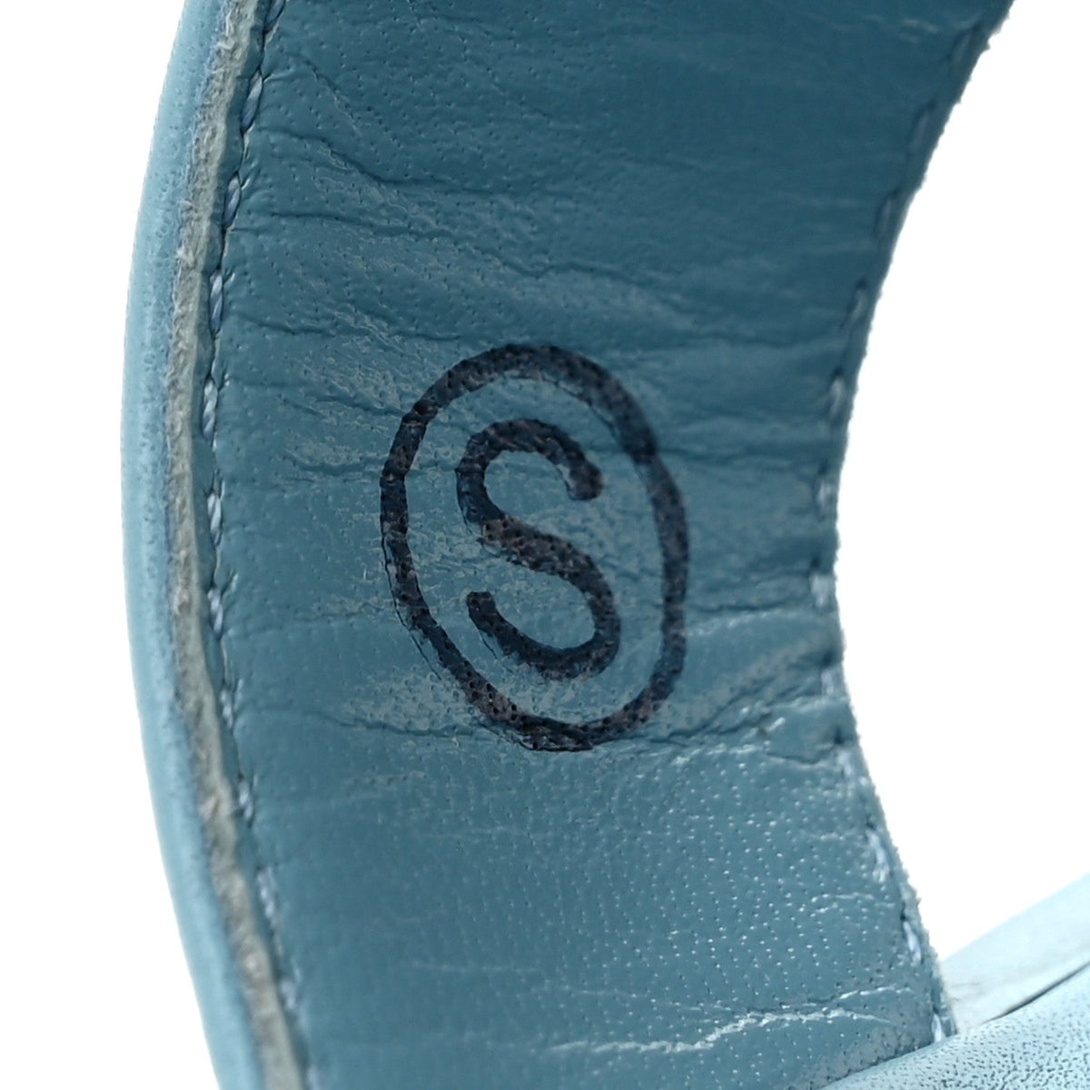 Hermes Box Calfskin Women's Oran Sandals 36 Light Bleu