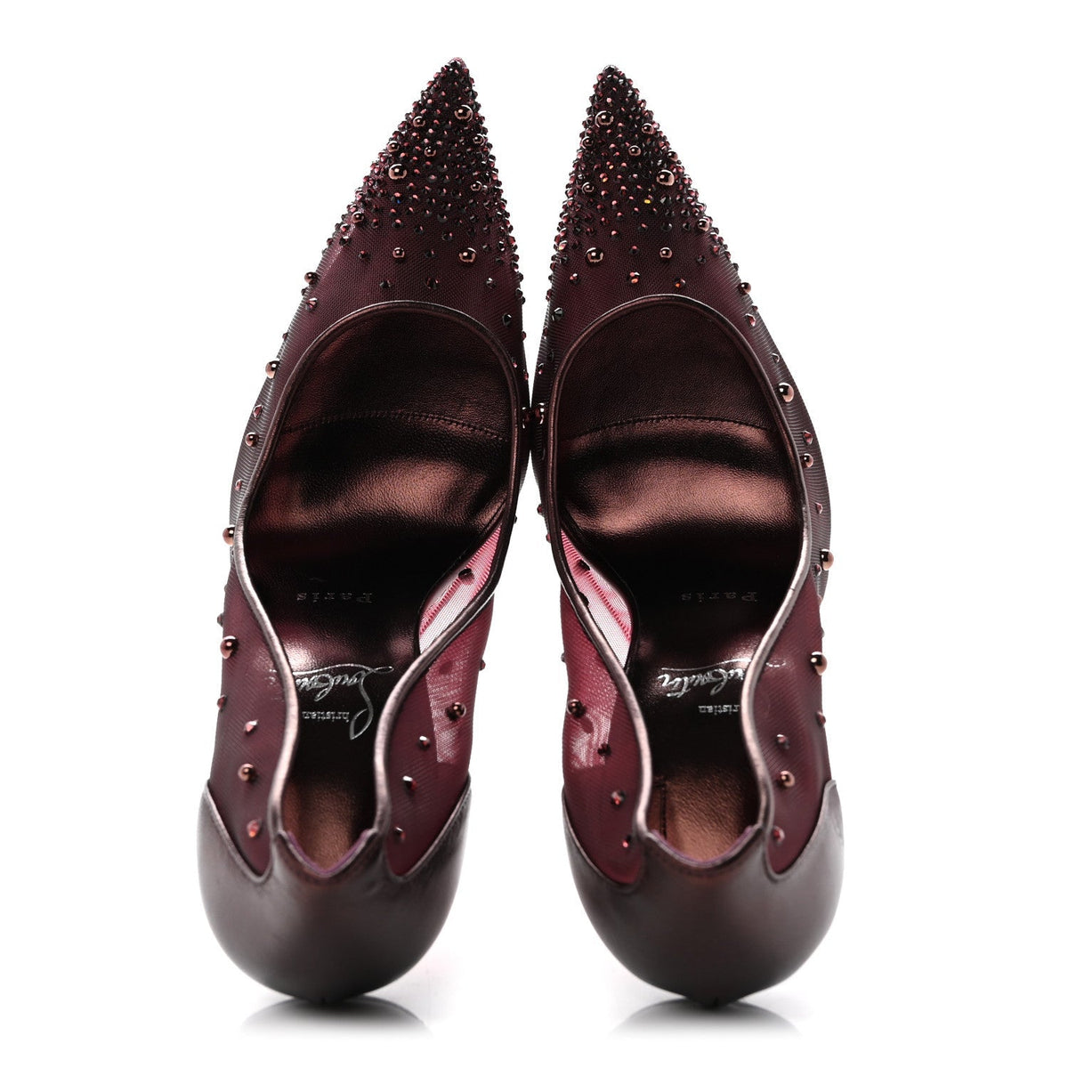 Christian Louboutin Rete Nappa Women's Miss Z Degrastrass Pumps 40 Palacy