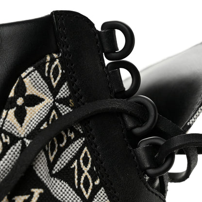 Louis Vuitton Suede Jacquard Women's Laureate Desert Boots 35.5 Black