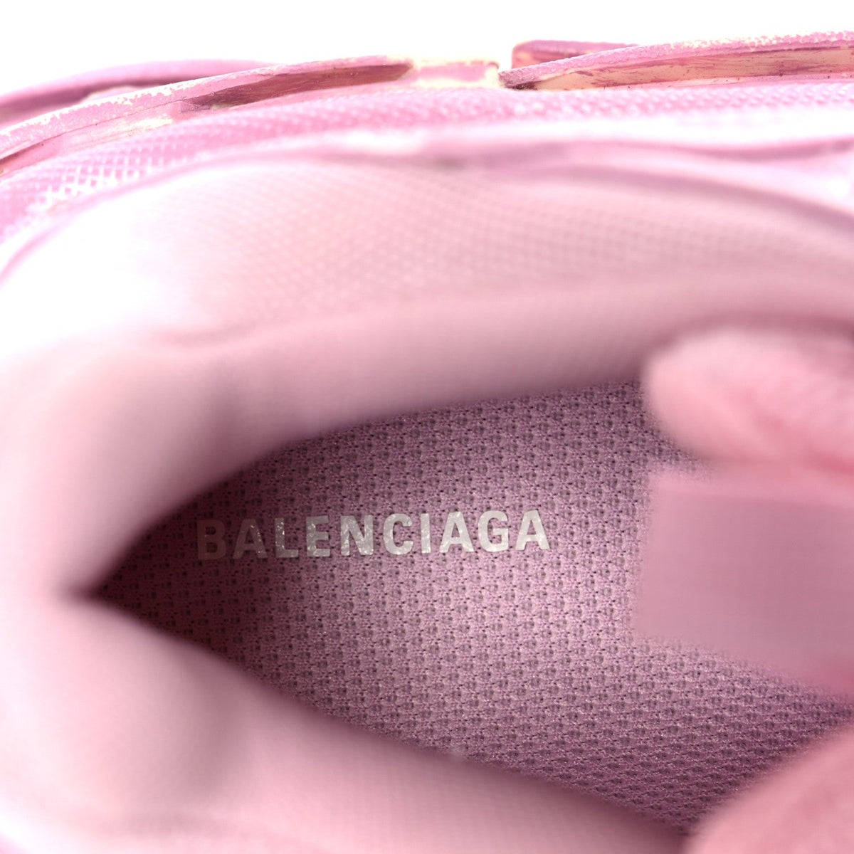 Balenciaga Fabric Mesh Women's Triple S Sneakers 36 Pink