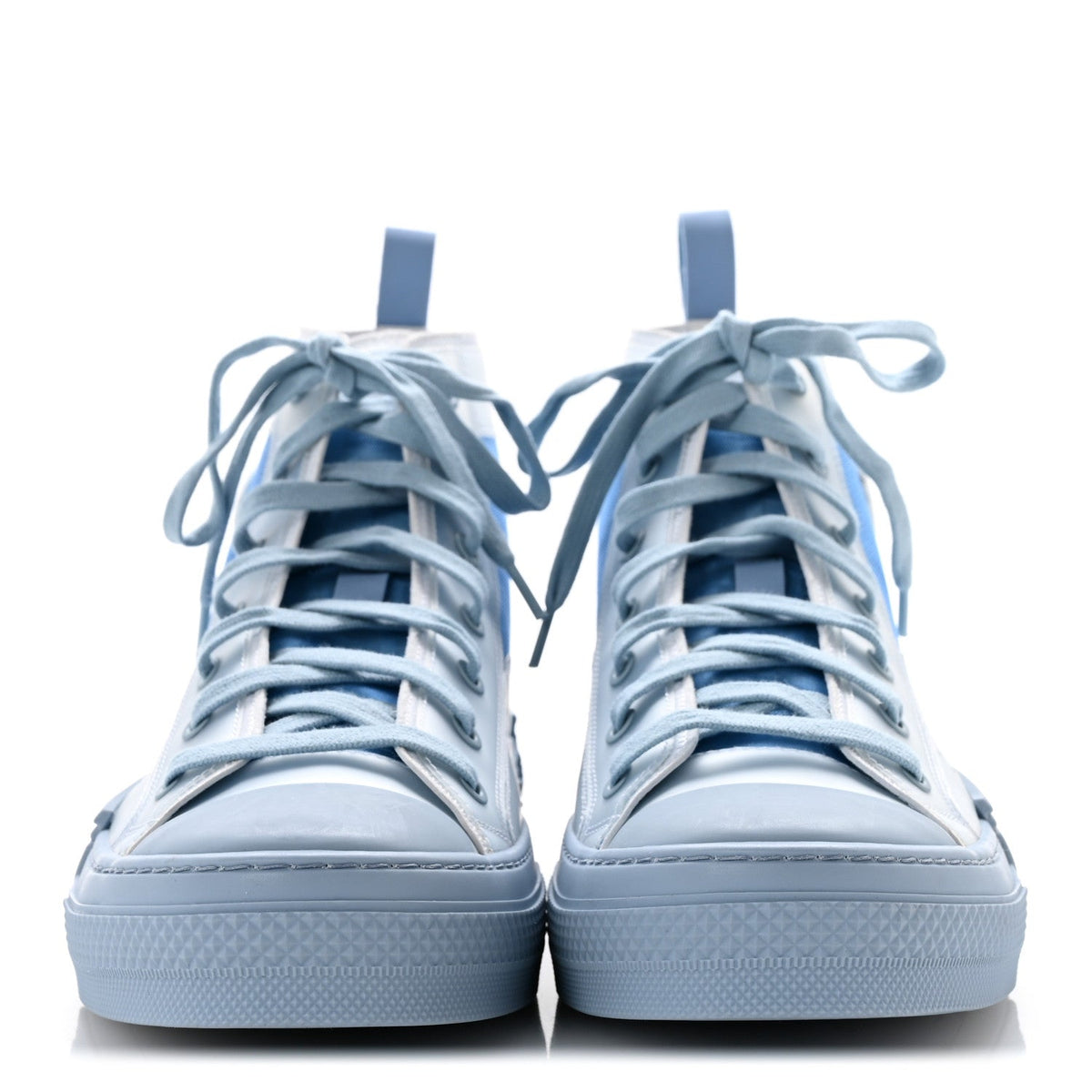 Dior Technical Canvas Men's B23 High Top Sneakers 43 Blue Beige