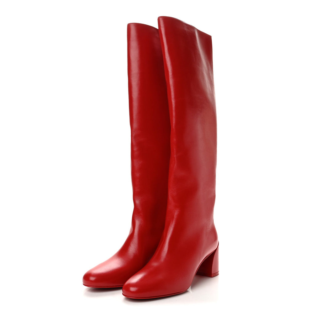 Christian Louboutin Leather Women's Sugar Janitta 55 Boots 39.5 Loubi