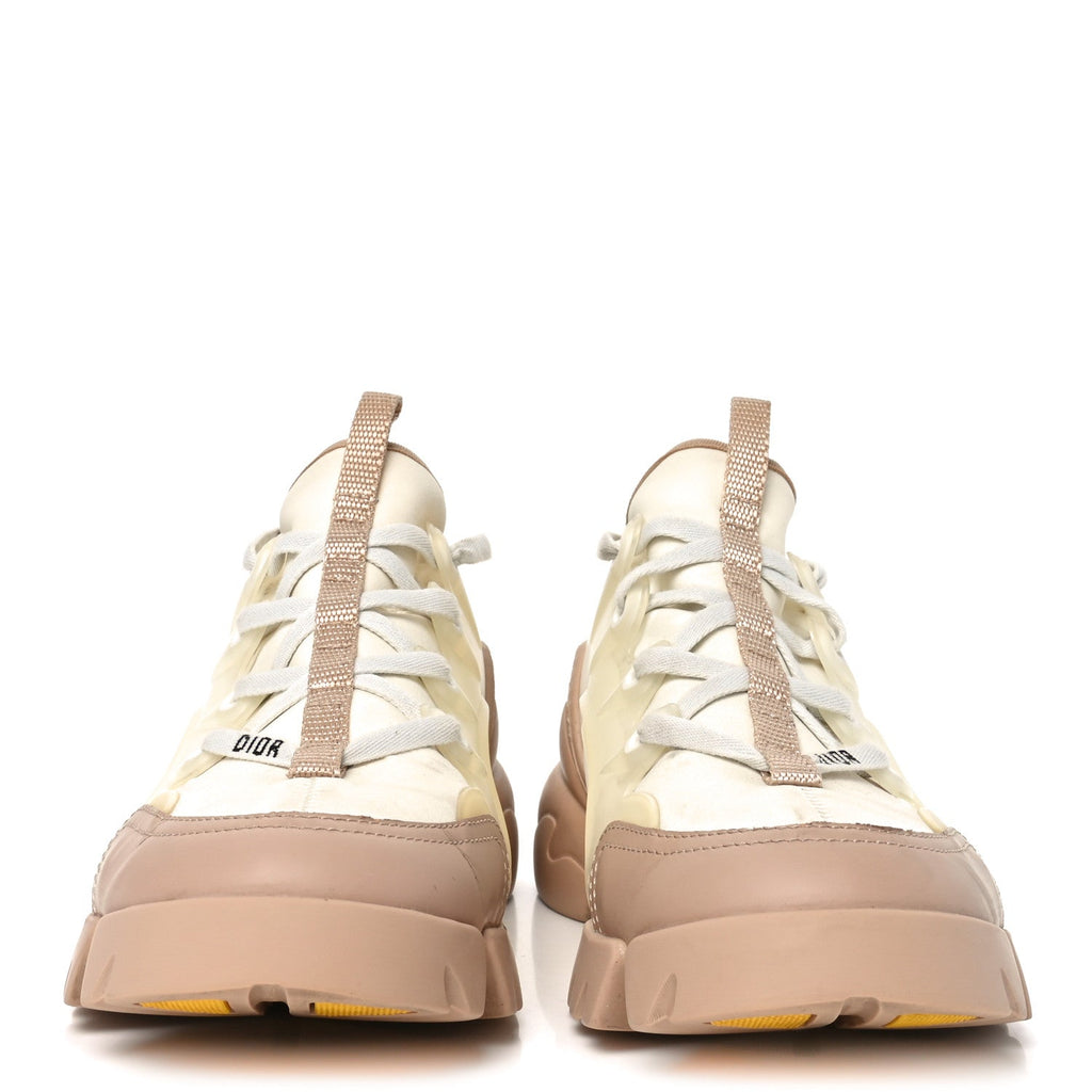 Christian Dior Neoprene Women's D-Connect Sneakers 36.5 White Beige