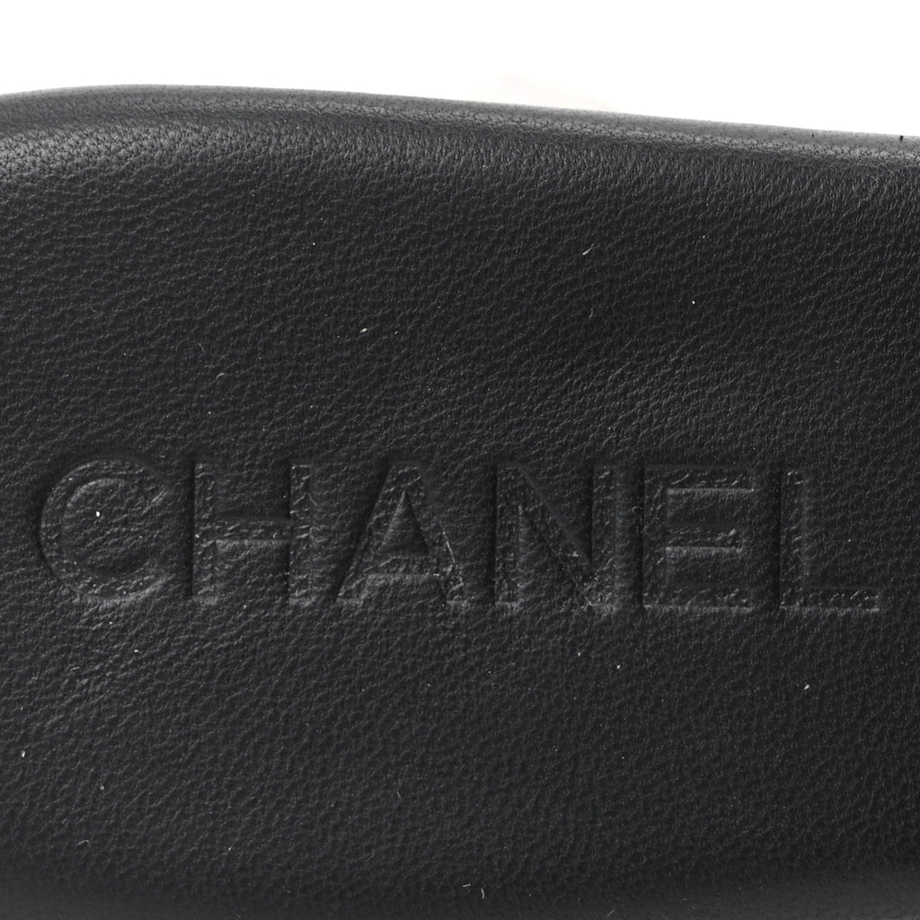 Chanel Lambskin Enamel Women's CC Mules 39.5 Black