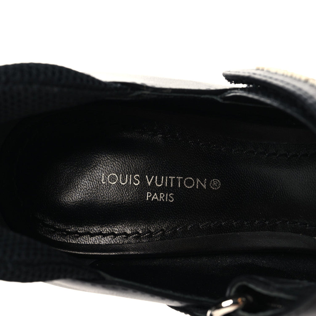 Louis Vuitton Calfskin Women's Star Trail Ankle Pumps 35.5 Black