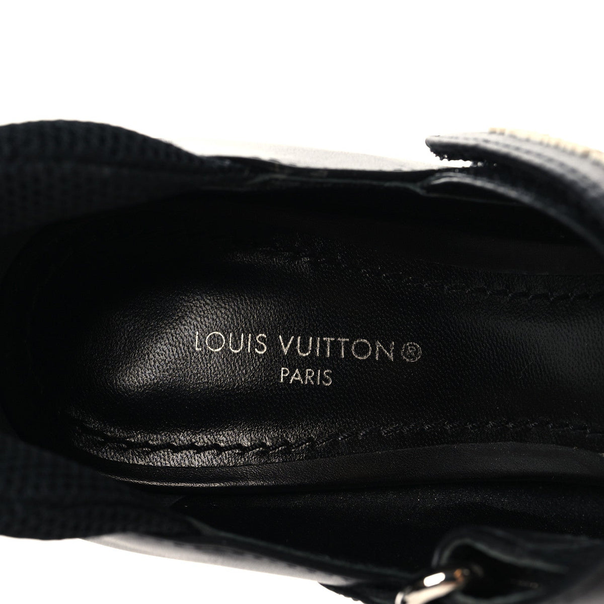 Louis Vuitton Calfskin Women's Star Trail Ankle Pumps 35.5 Black