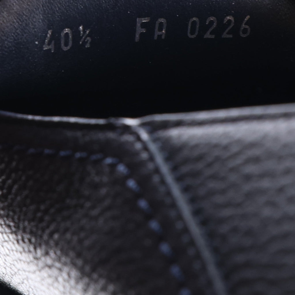 Louis Vuitton Grained Calfskin Women's Ivy Loafers 40.5 Navy Blue