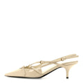 Miu Miu Patent Women's Vernice Buckle 55 Slingbacks 39 White