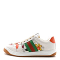 Gucci Canvas Leather Women's Screener Sneakers 36.5 White