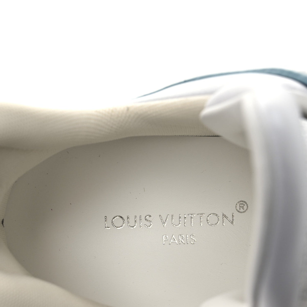 Louis Vuitton Calfskin Technical Nylon Women's LV Archlight Sneakers 38 White Blue Gris