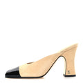 Suede Kidskin Patent Calfskin Mules Beige Black