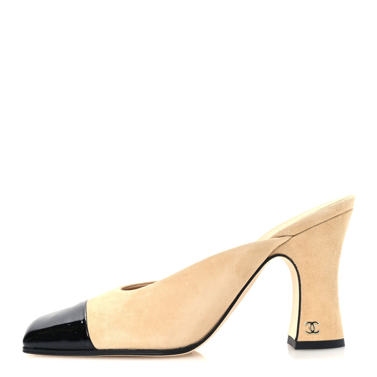 Suede Kidskin Patent Calfskin Mules Beige Black