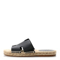 Hermes Calfskin Men's Antigua Espadrille Sandals 39 Black