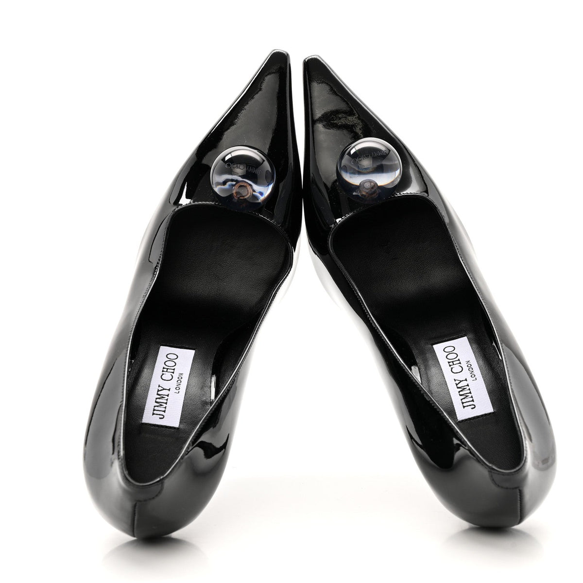 Jimmy Choo Patent Women's Orb 95 Pumps 39.5 Black