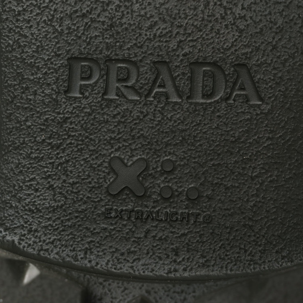 Prada Spazzolato Rois Re-Nylon Women's Monolith Boots 40 Militare