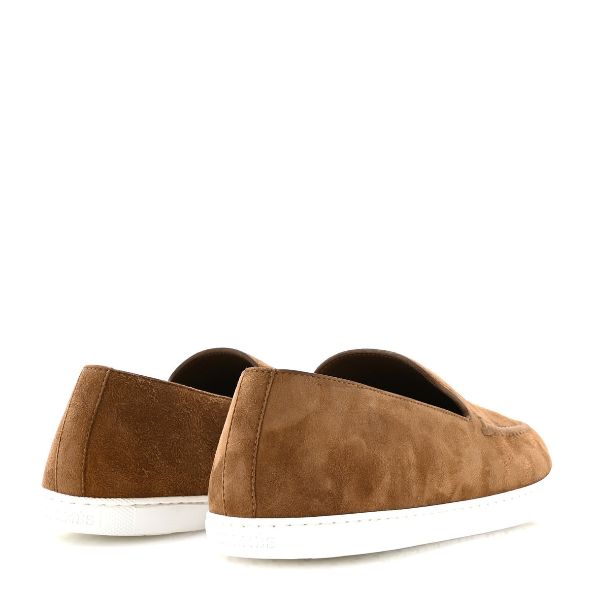 Hermes Suede Goatskin Men's Julian Loafers 42 Brun Frume
