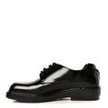 Prada Spazzolato Men's Square Toe Lace Up Derby Shoes 9 Black