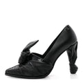 Louis Vuitton Calfskin Women's Knot Pumps 37 Black