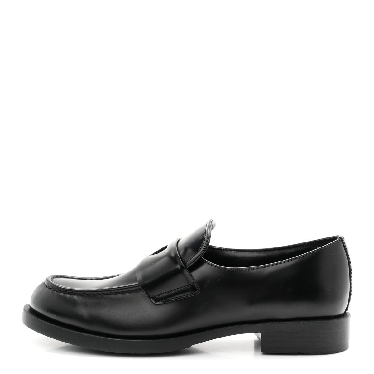 Prada Spazzolato Women's Loafers 38.5 Black
