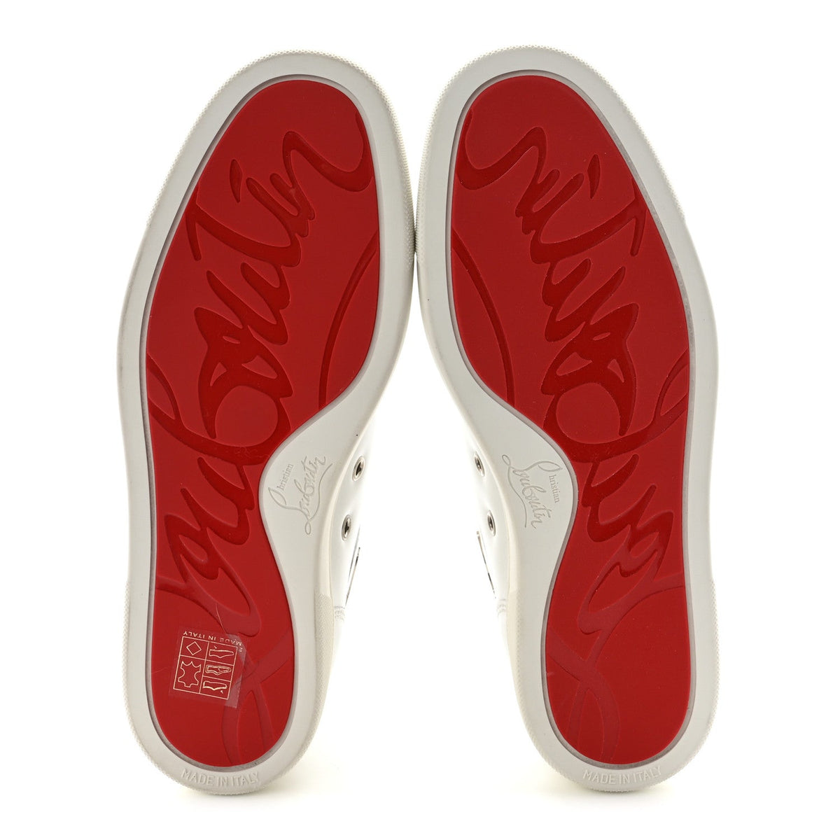 Christian Louboutin Calfskin Men's Louis Flat Sneakers 39 White